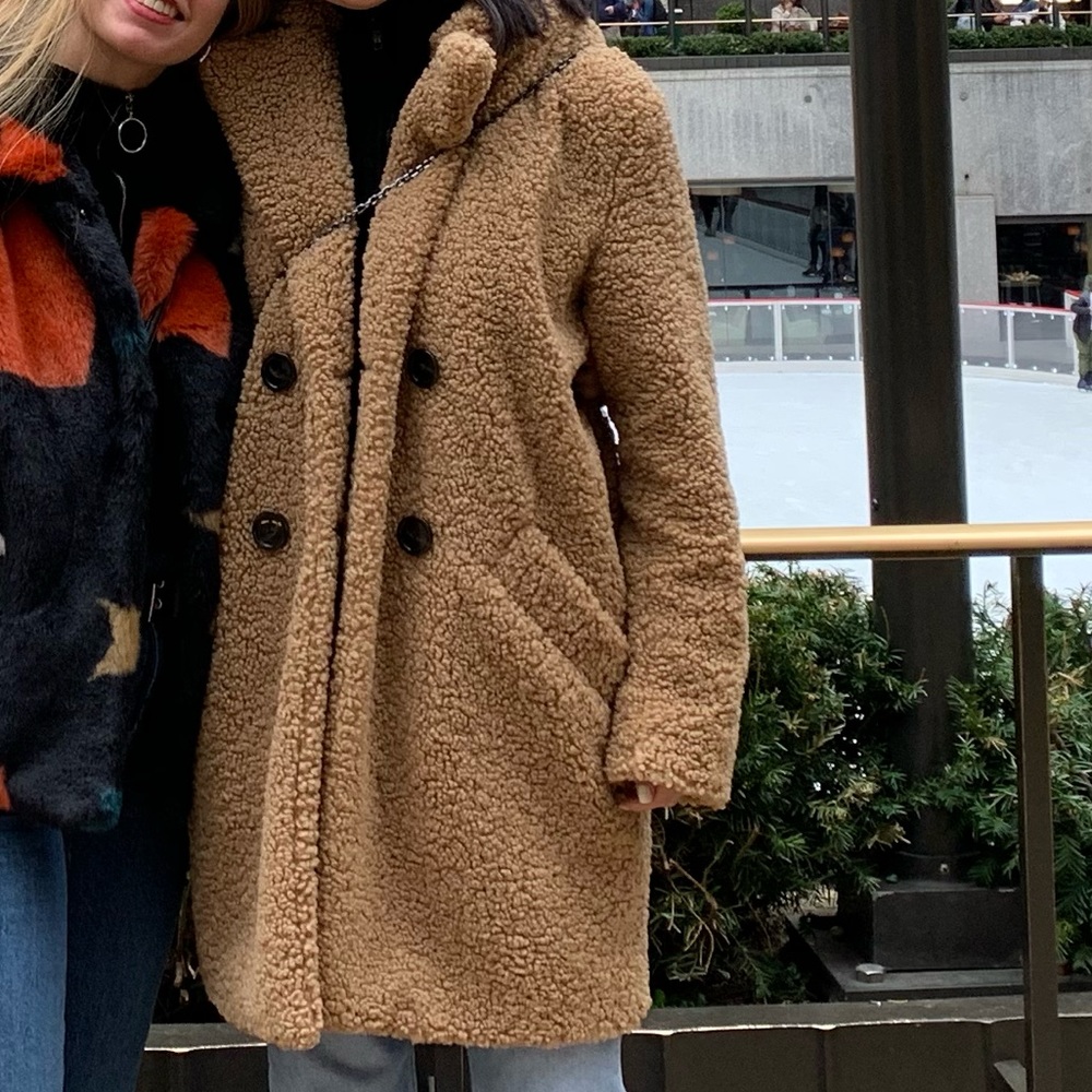 ZARA TEDDY FAUX SHEARLING COAT